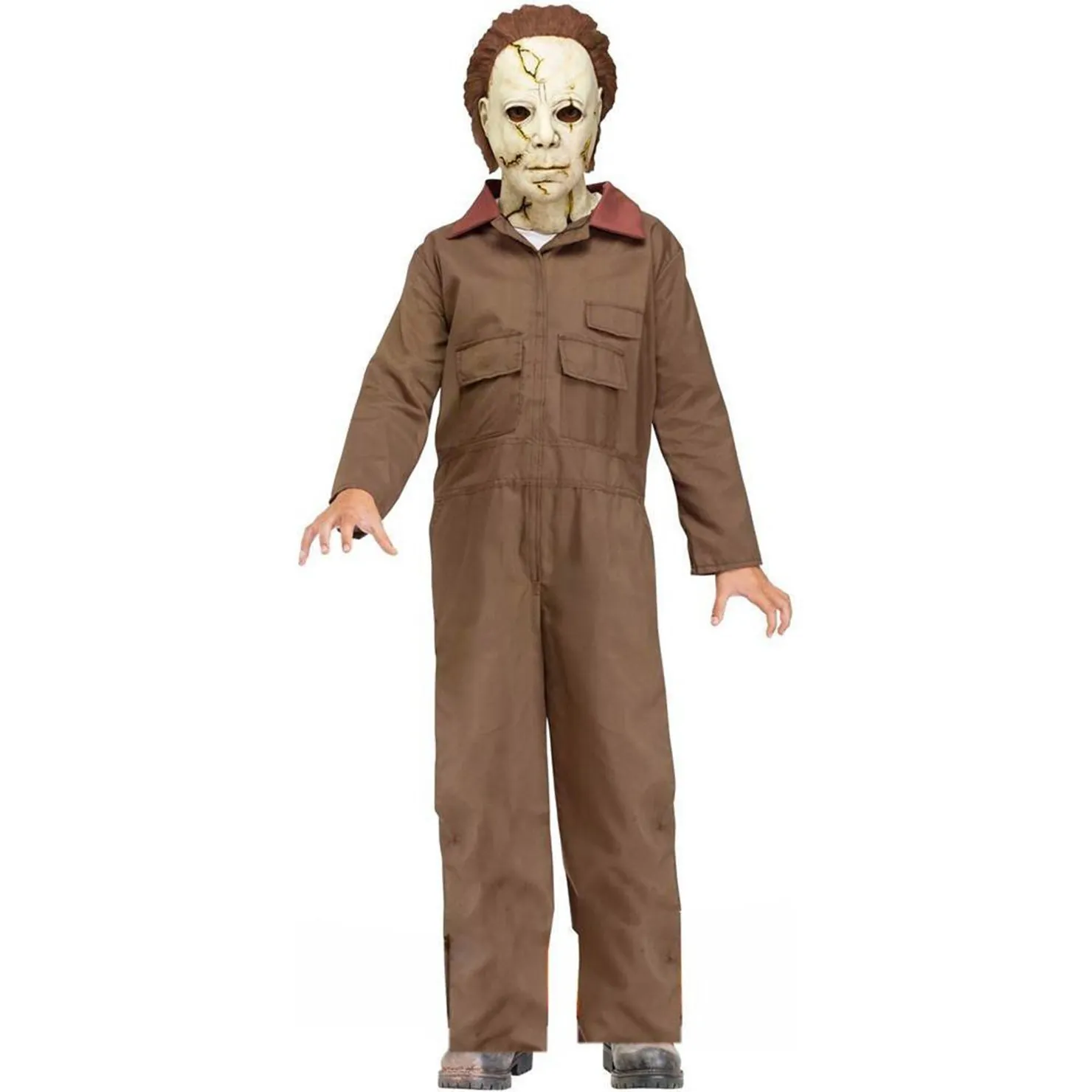 Boys Halloween Costume - Boiler Suit and Mask, Size L (12-14)