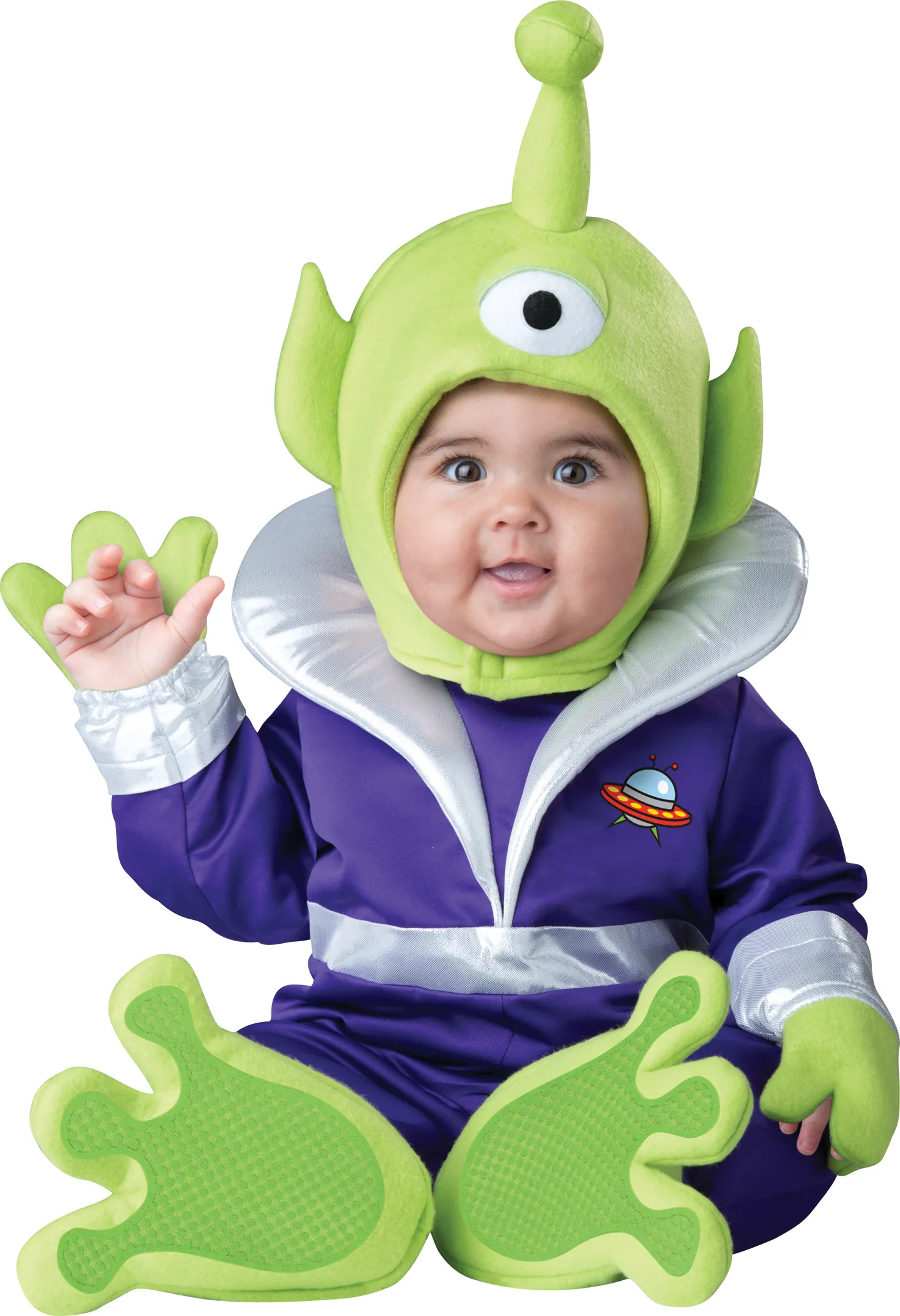 Infant Costume - Green and Purple Jumpsuit, 6-12 Months (2-Pack)